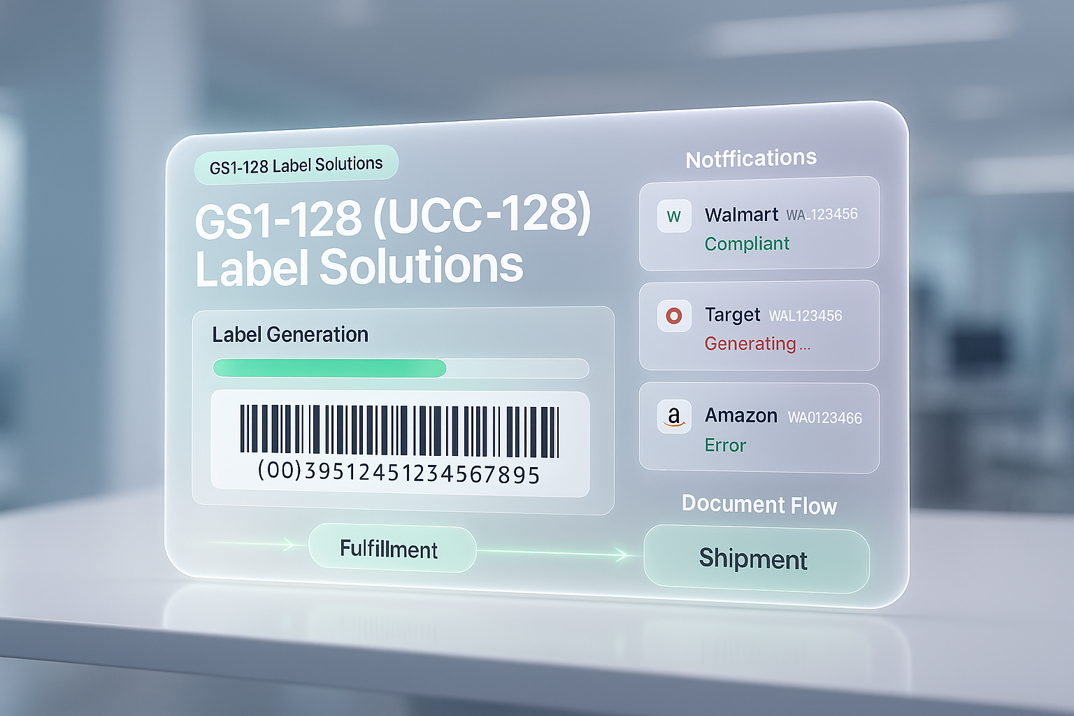 GS1-128 Label Generation Dashboard